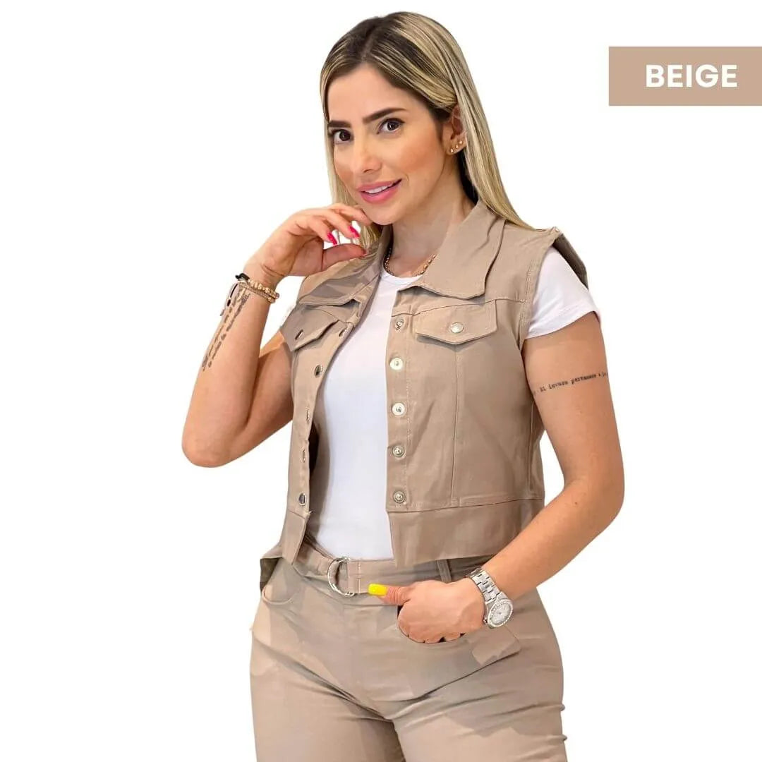 NUEVO CONJUNTO SET 3 PIEZAS - CHALECO, CAMISA Y PANTALÓN