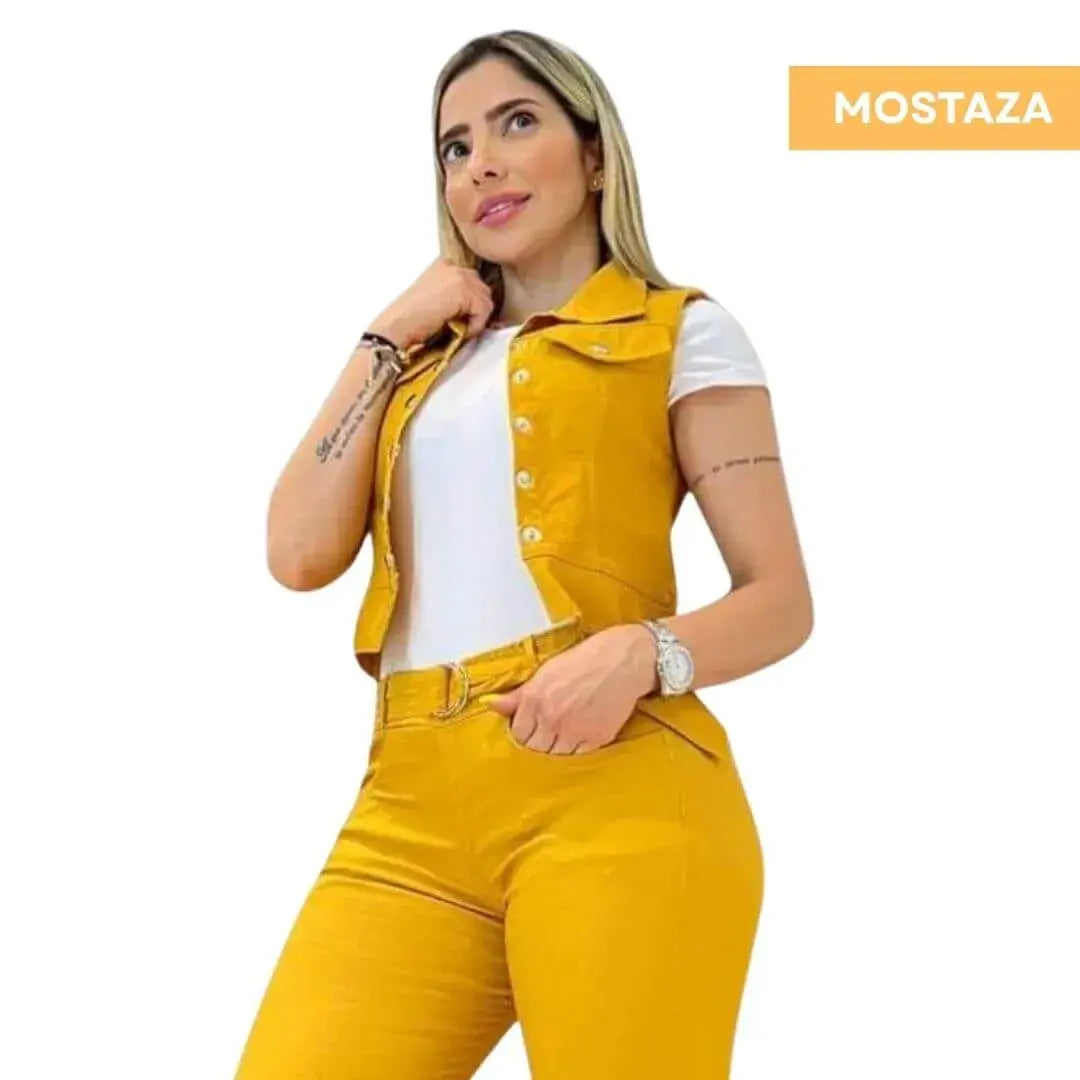 NUEVO CONJUNTO SET 3 PIEZAS - CHALECO, CAMISA Y PANTALÓN