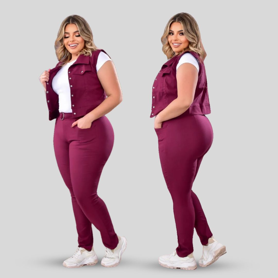 👗 Conjunto 3 Piezas con Chaleco XL 👗