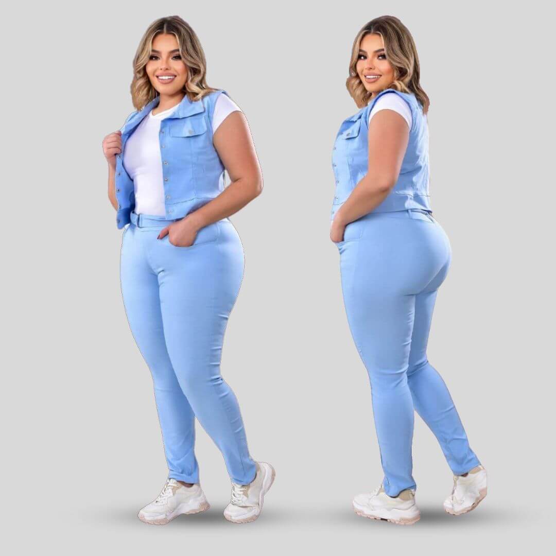 👗 Conjunto 3 Piezas con Chaleco XL 👗