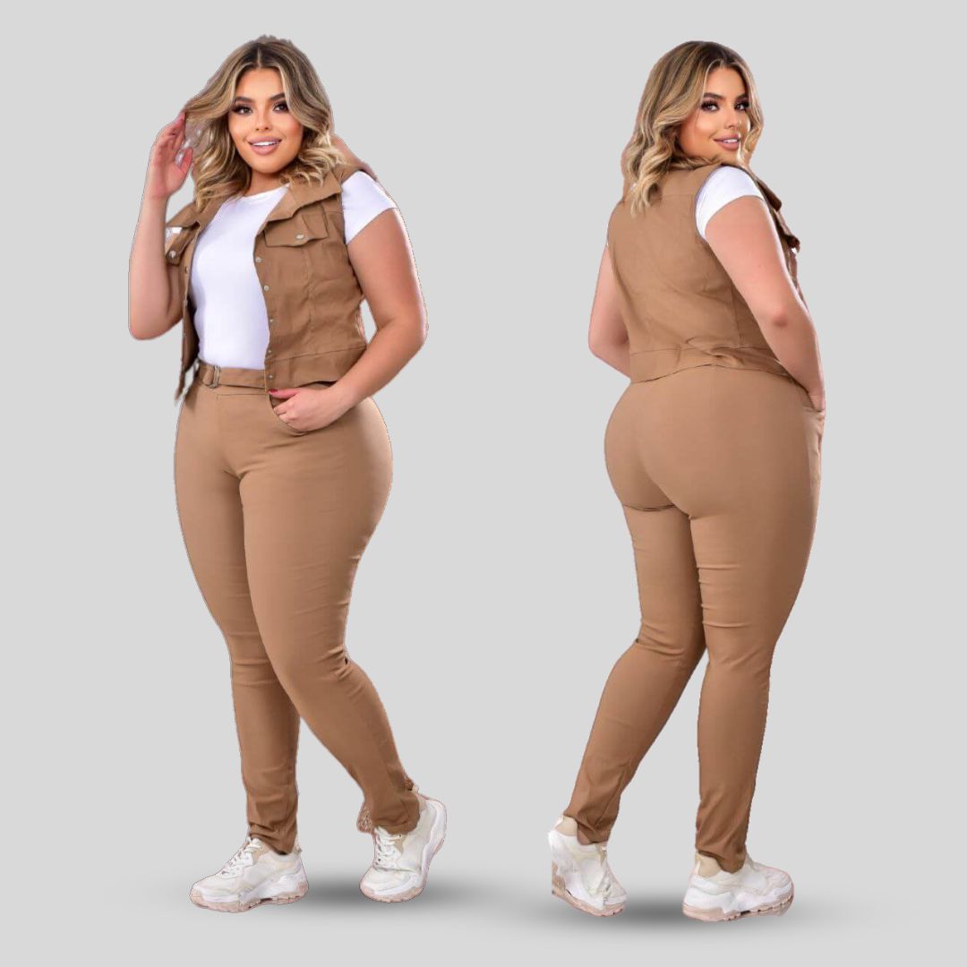 👗 Conjunto 3 Piezas con Chaleco XL 👗