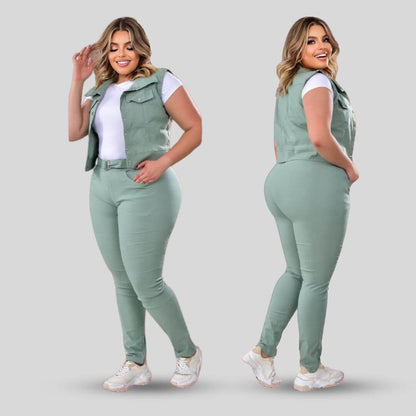 👗 Conjunto 3 Piezas con Chaleco XL 👗