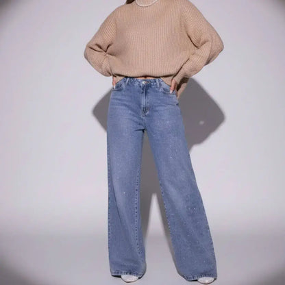 NUEVO JEAN DENIM BAGGY BRILLOS
