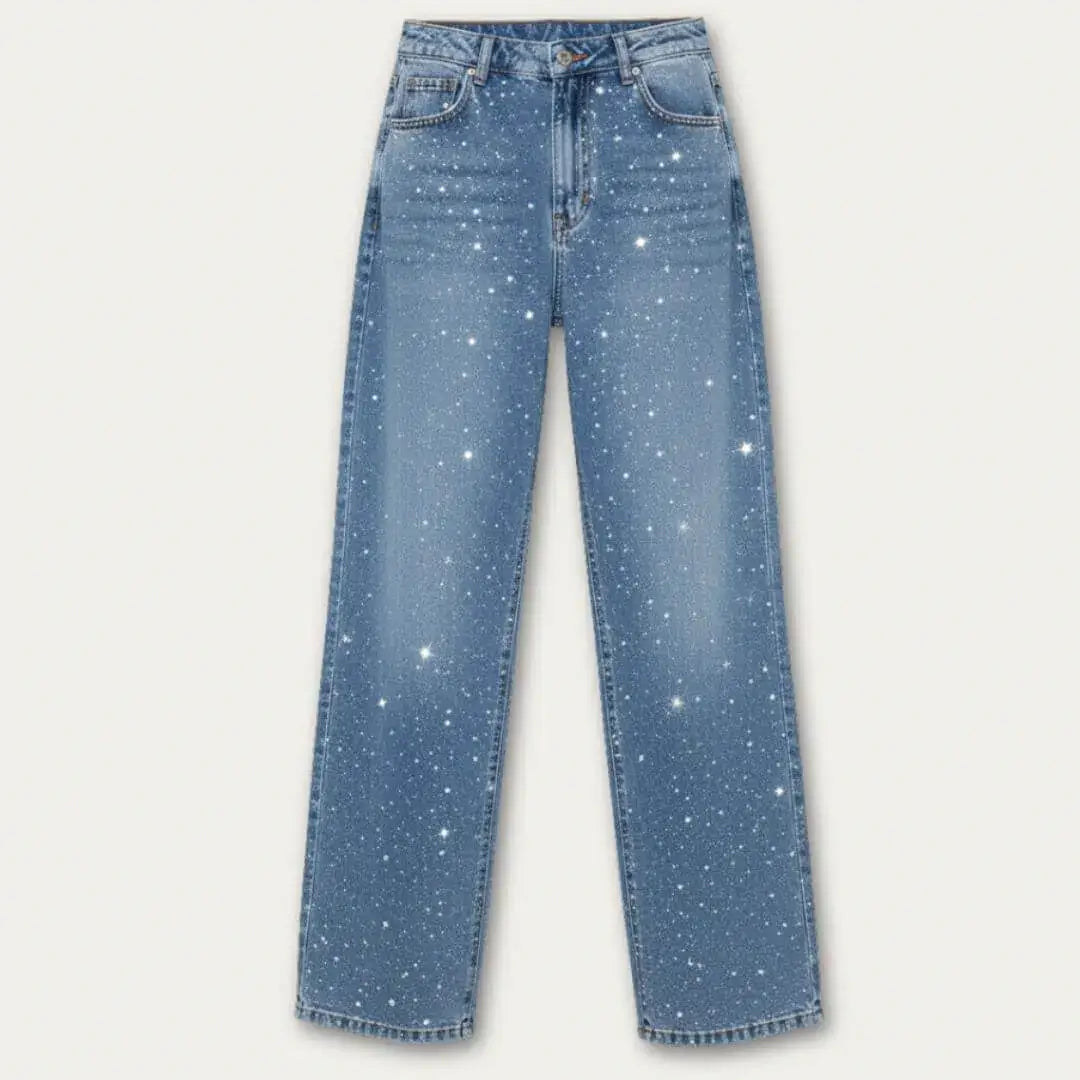NUEVO JEAN DENIM BAGGY BRILLOS