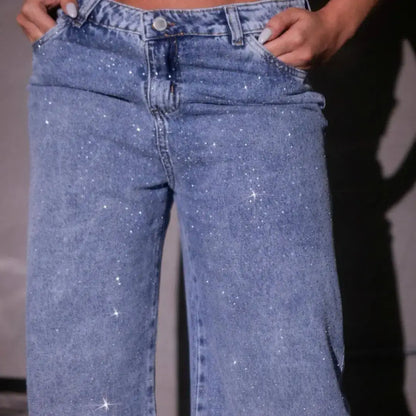 NUEVO JEAN DENIM BAGGY BRILLOS