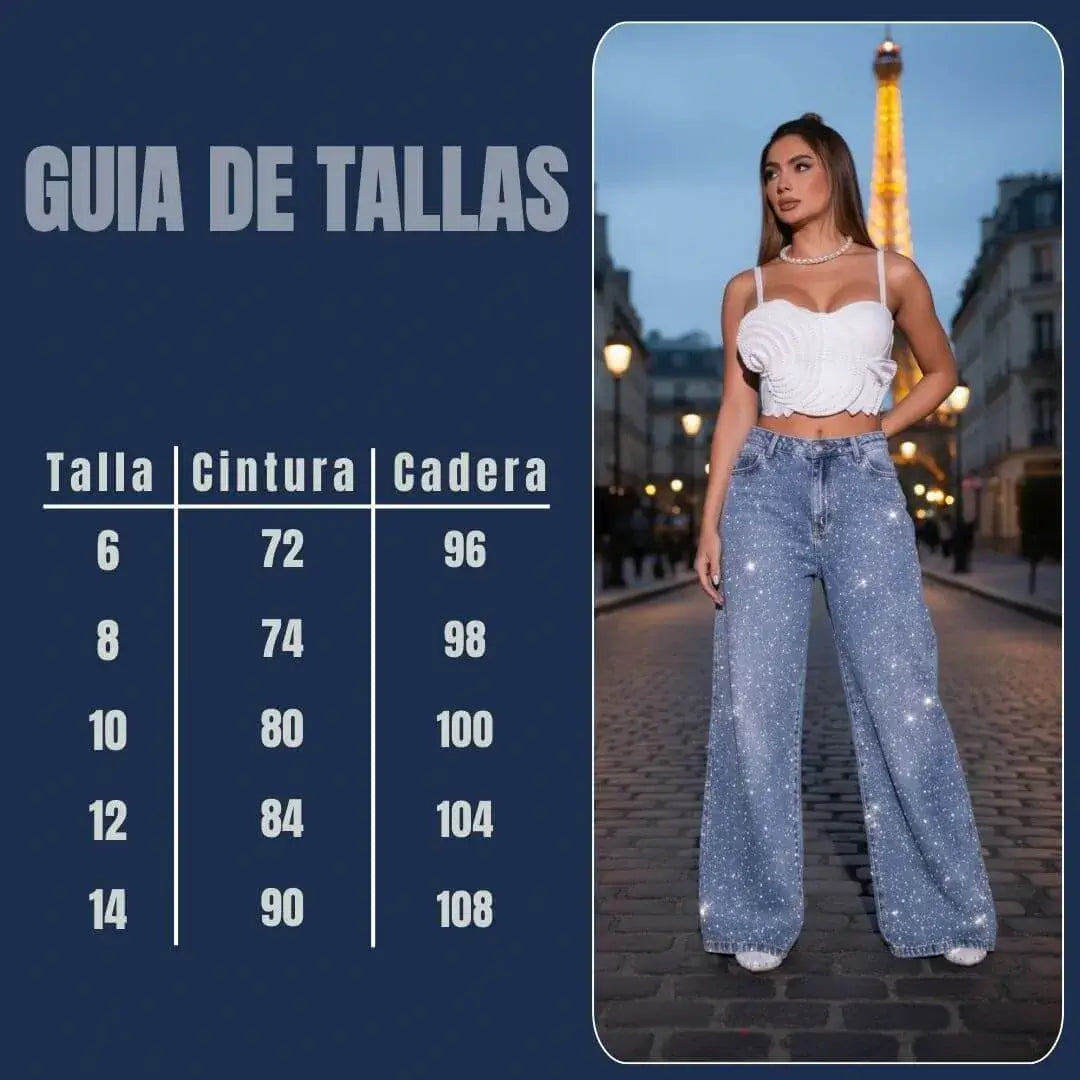 NUEVO JEAN DENIM BAGGY BRILLOS